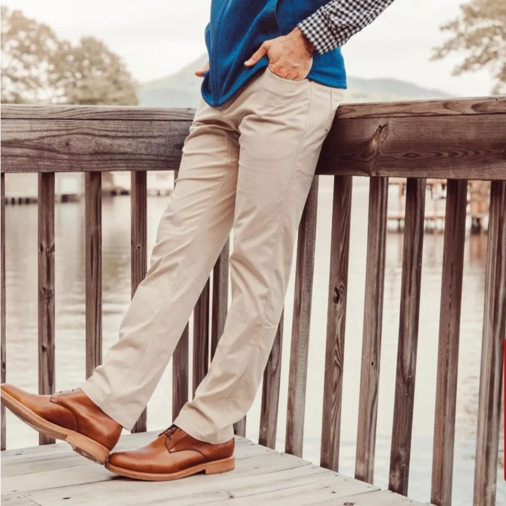 Mens Trousers Izod Slim Fit Chinos IZOD Men's Flat Front Slim Fit  Performance Stretch Chino Pant